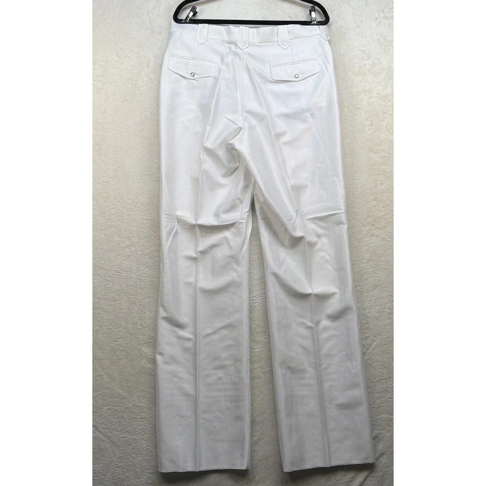 White Western Suit Mens Wedding Jacket‎ Pants Set 44R 36 Rockabilly Vintage